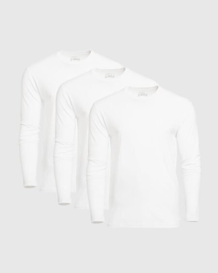 T-shirt manches longues col rond – Lot de 3