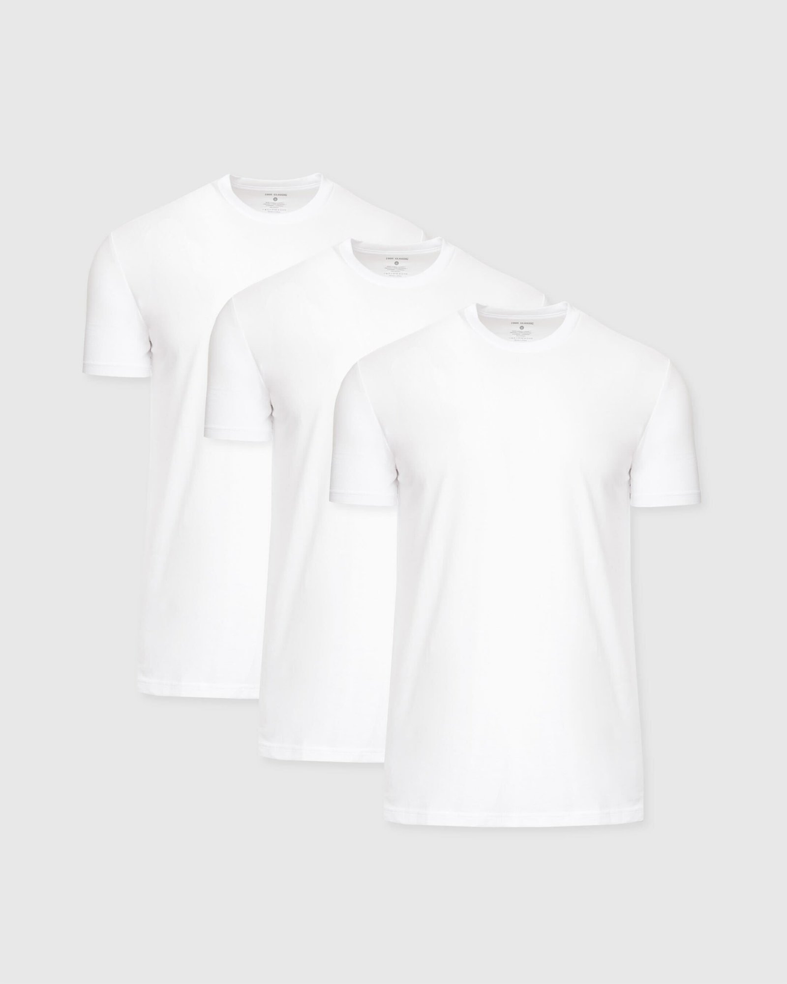T-shirt col rond bas droit Tall blanc – Lot de 3