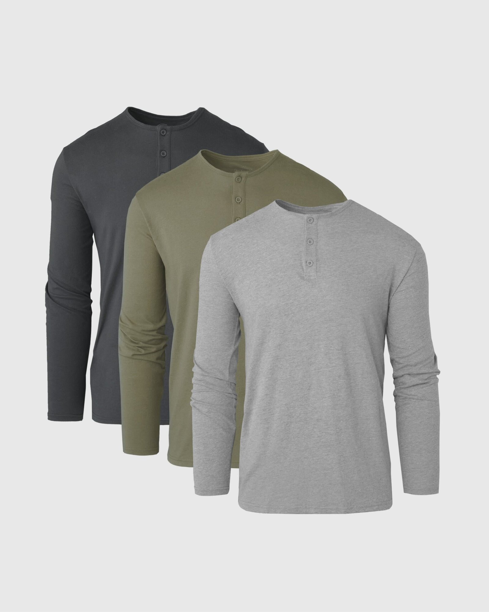 Henley classique manches longues – Lot de 3