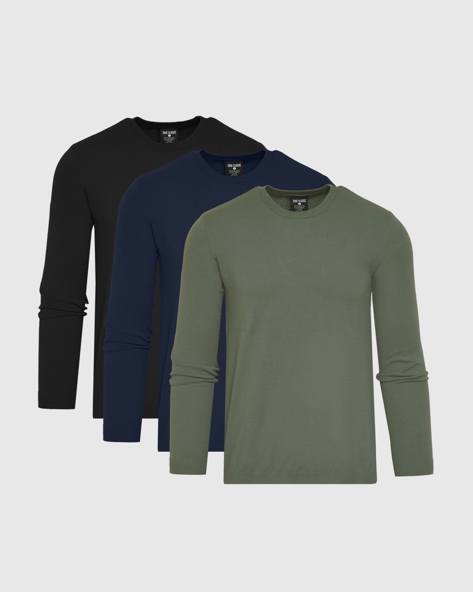 Pull col rond, assortiment essentiel – Lot de 3