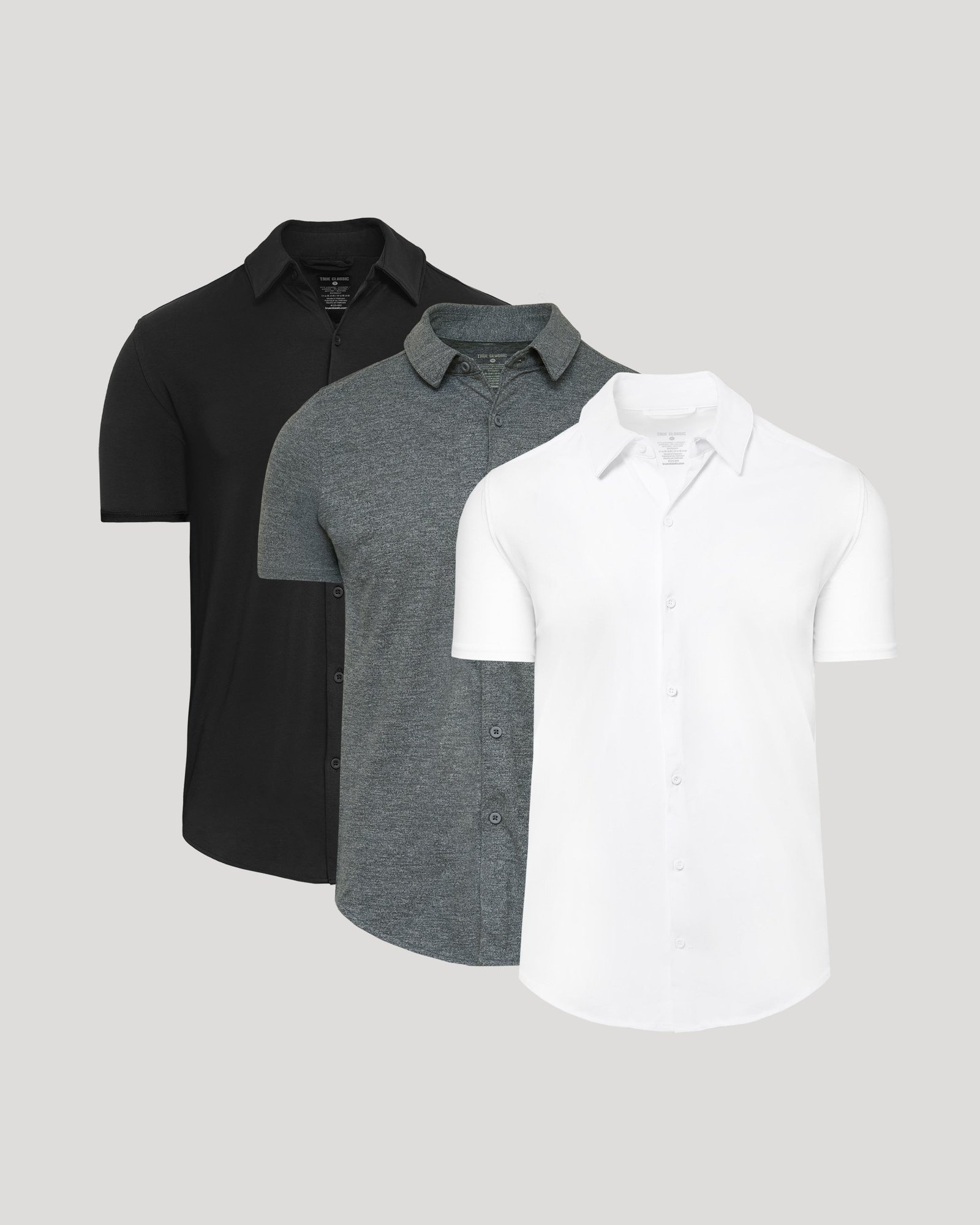 Chemise en maille confort manches courtes, tons neutres – Lot de 3