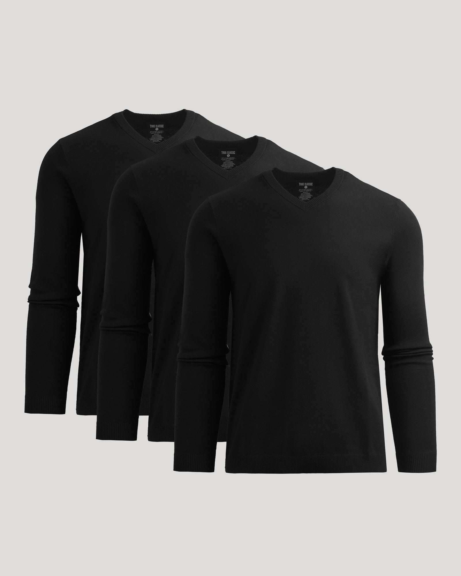 Pull col V habillé noir – Lot de 3