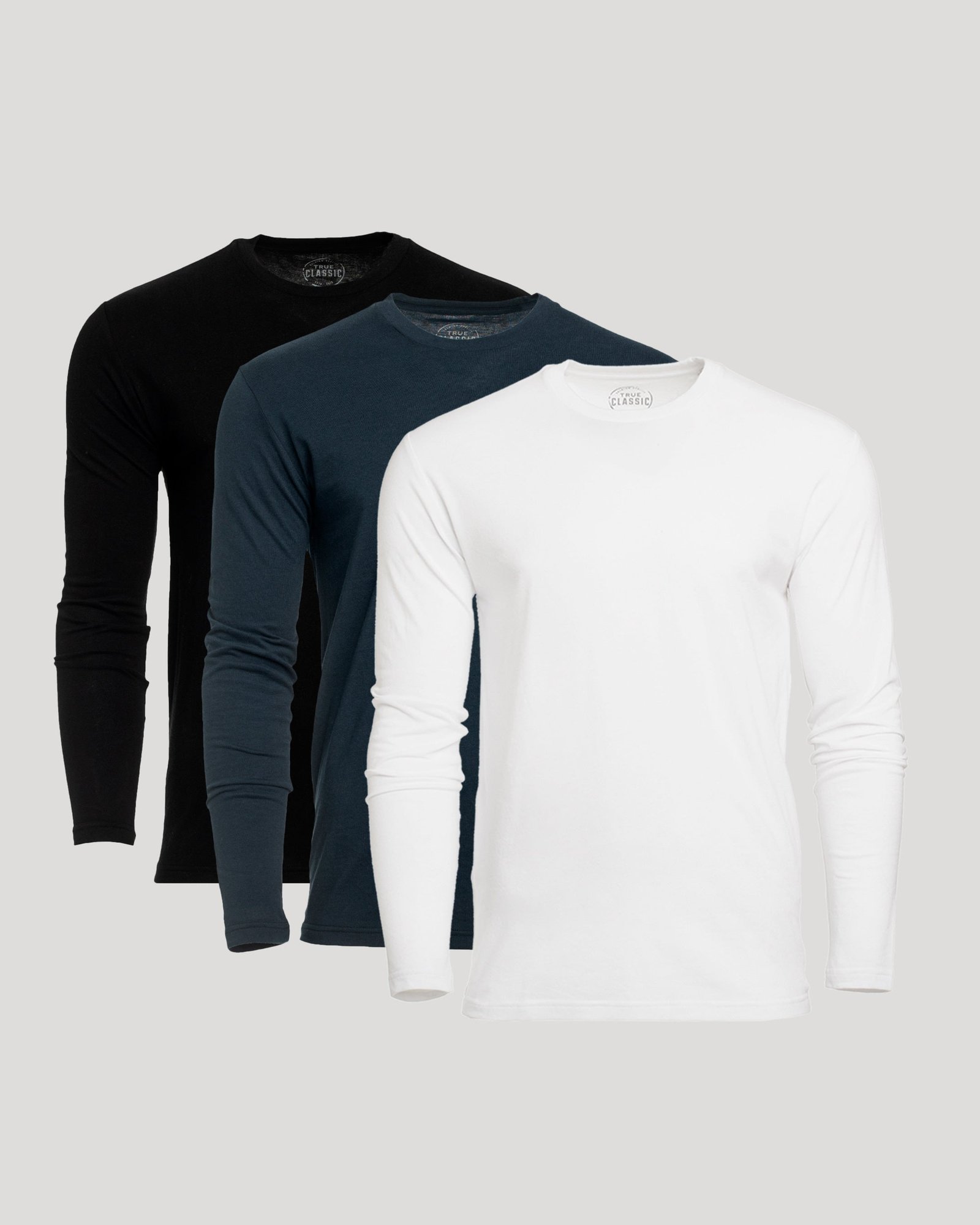 T-shirt manches longues col rond – Lot de 3