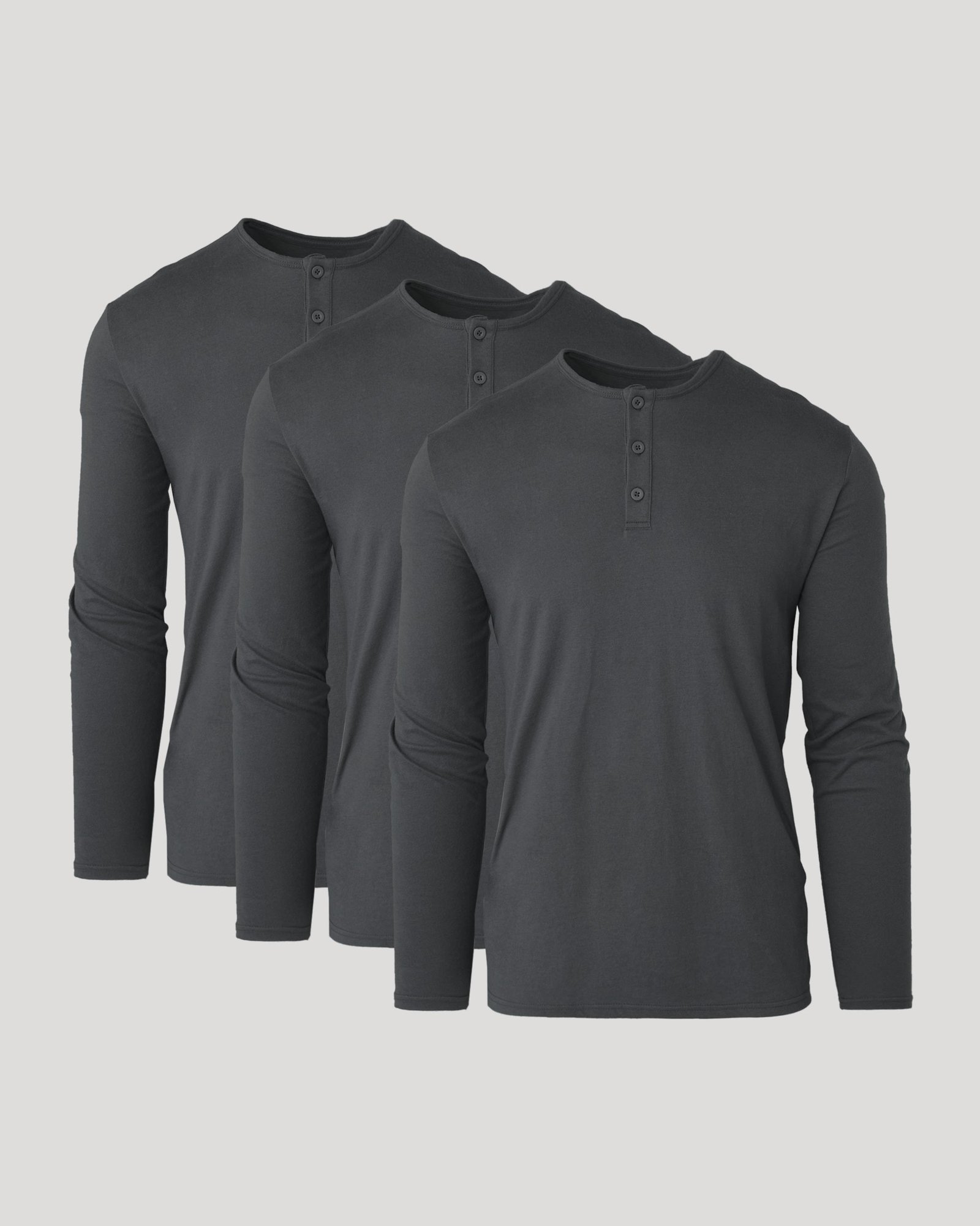 Henley classique anthracite – Lot de 3