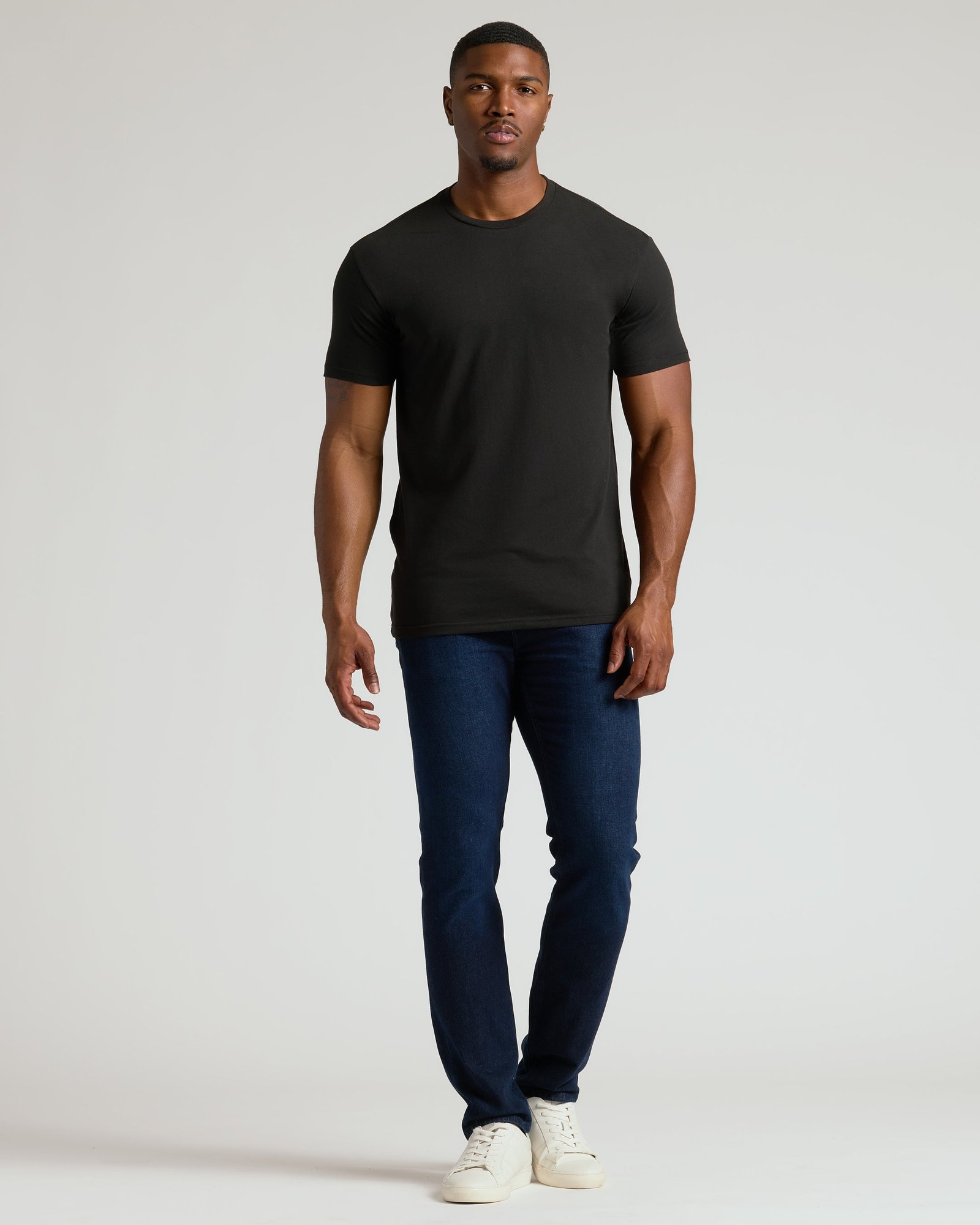 T-shirt col rond bas droit Tall noir – Lot de 3 – Image 3