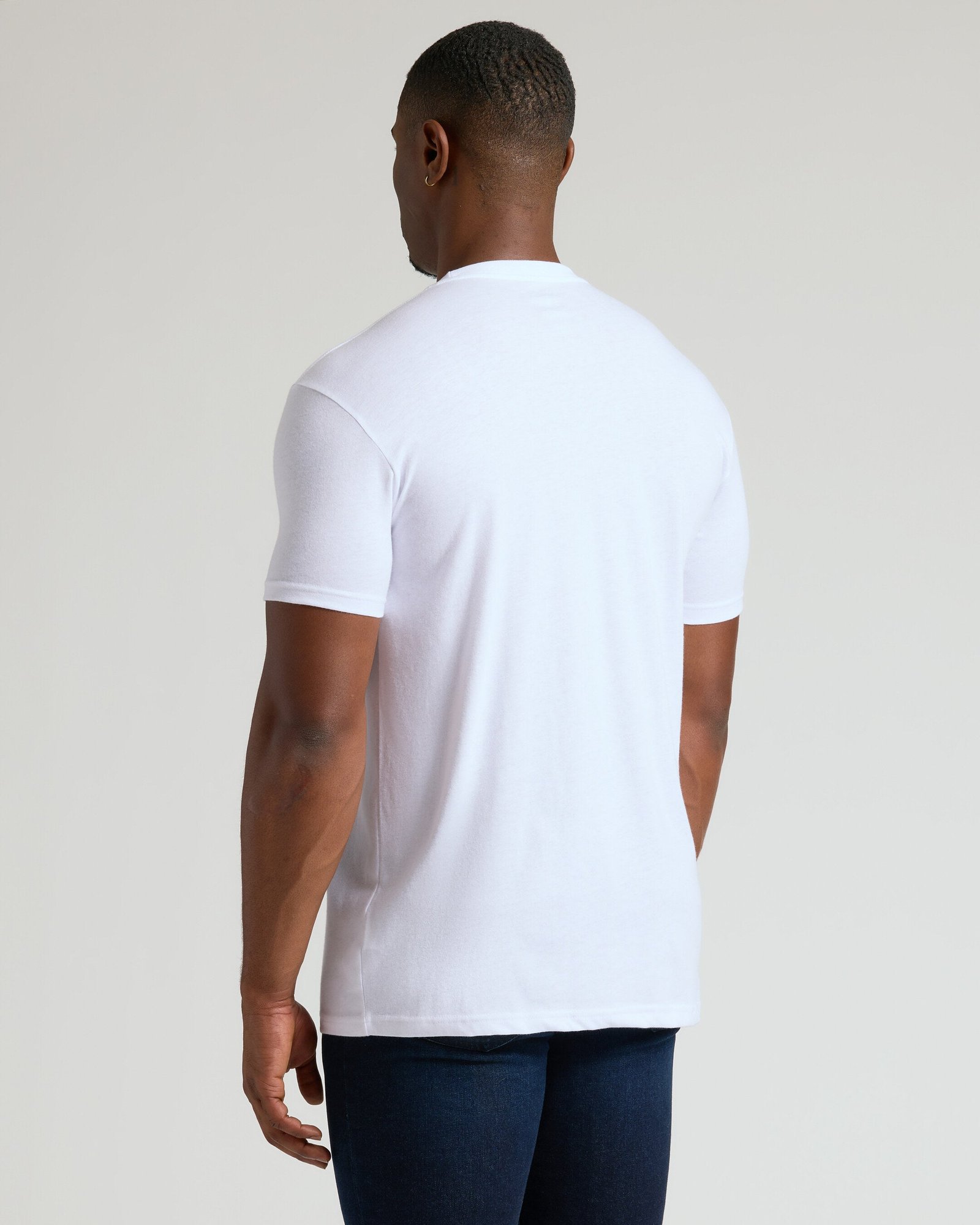 T-shirt col rond bas droit Tall blanc – Lot de 3 – Image 4