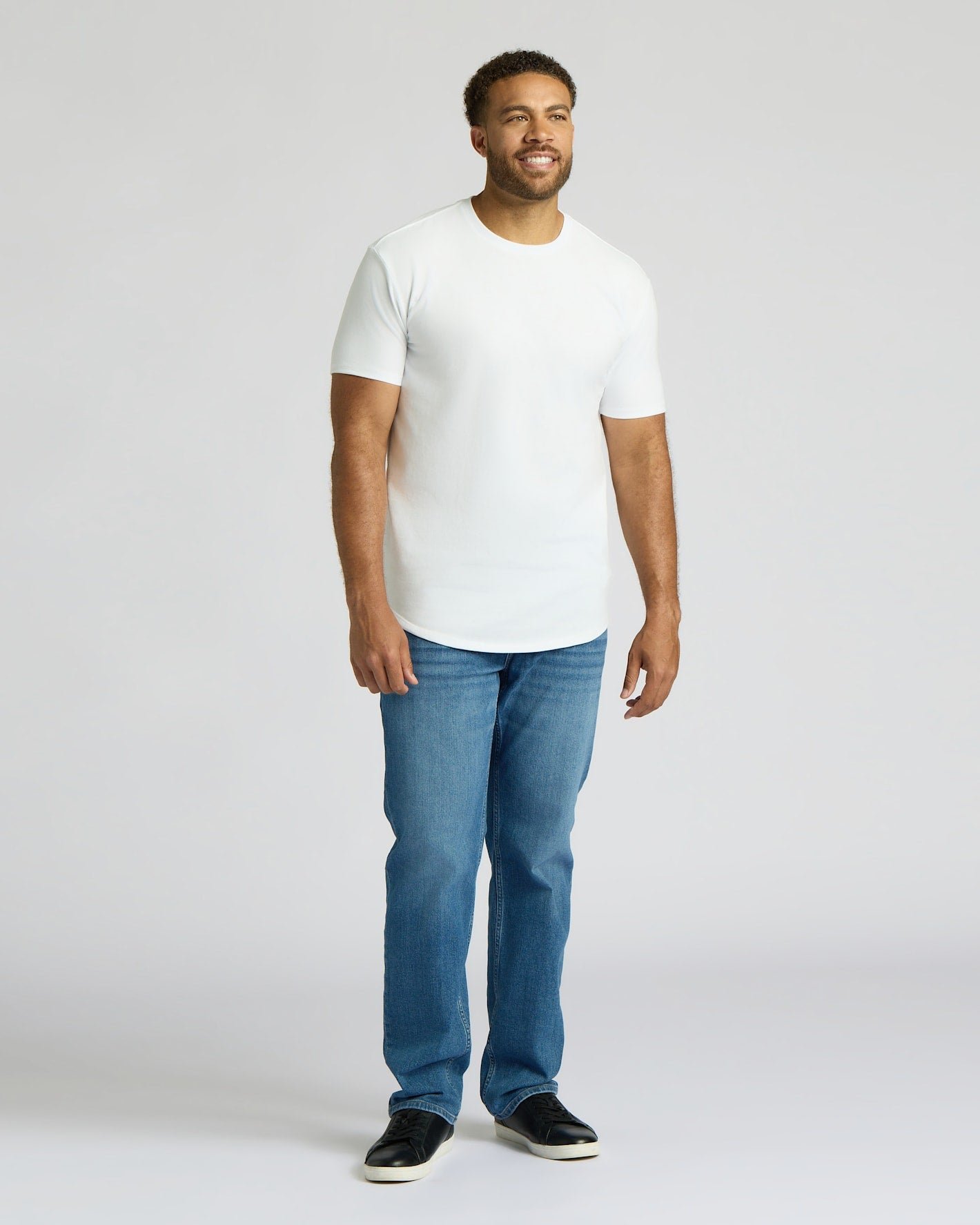 T-shirt épais bas arrondi Tall blanc – Lot de 3 – Image 4