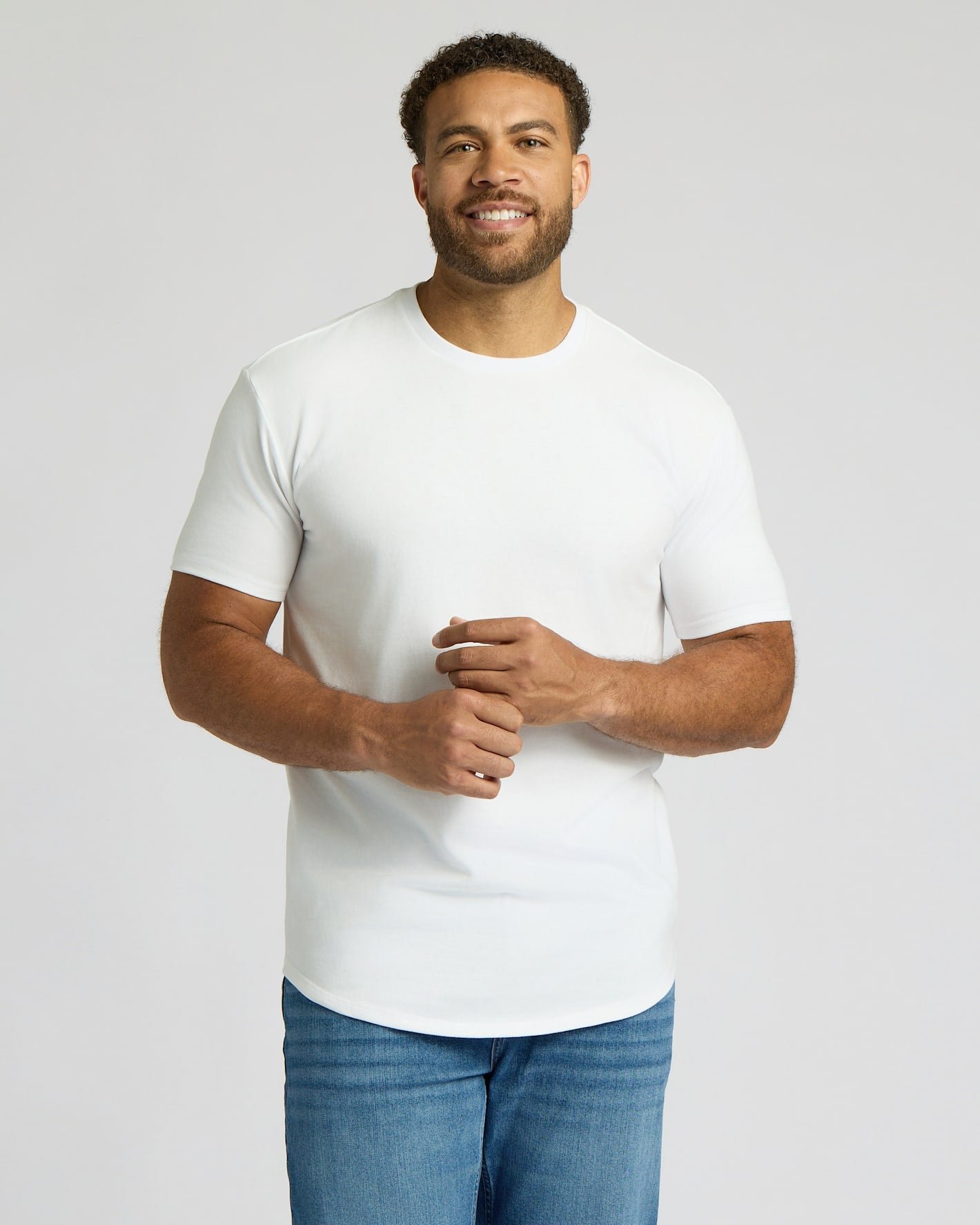 T-shirt épais bas arrondi Tall blanc – Lot de 3 – Image 3