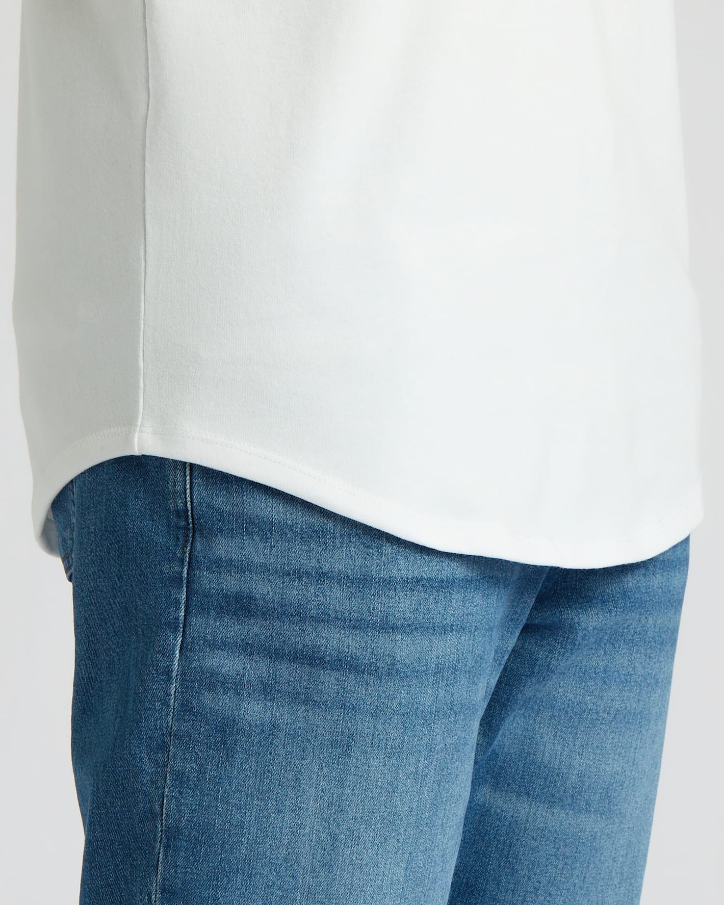 T-shirt épais bas arrondi Tall blanc – Lot de 3 – Image 2