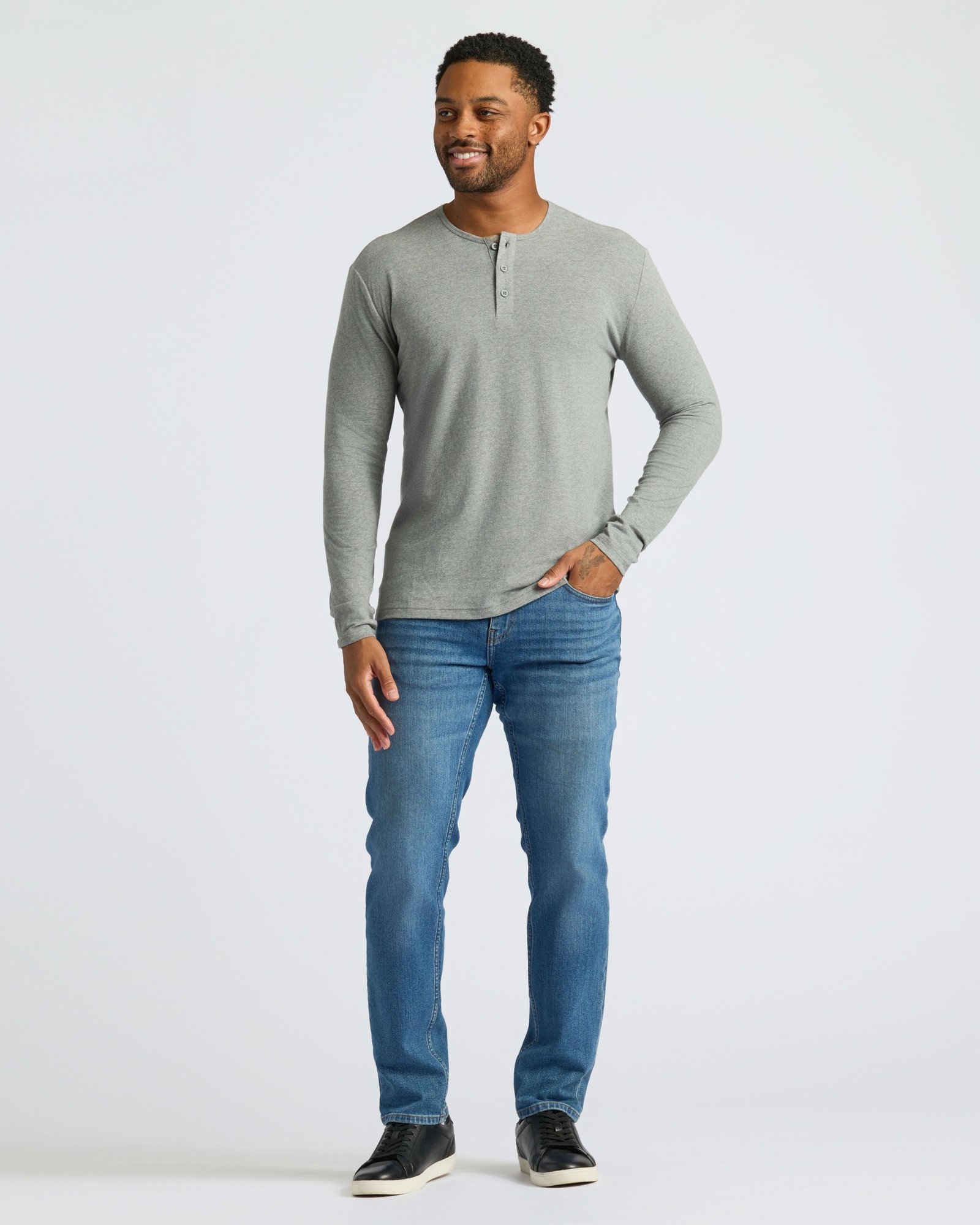 Henley classique manches longues – Lot de 3 – Image 2