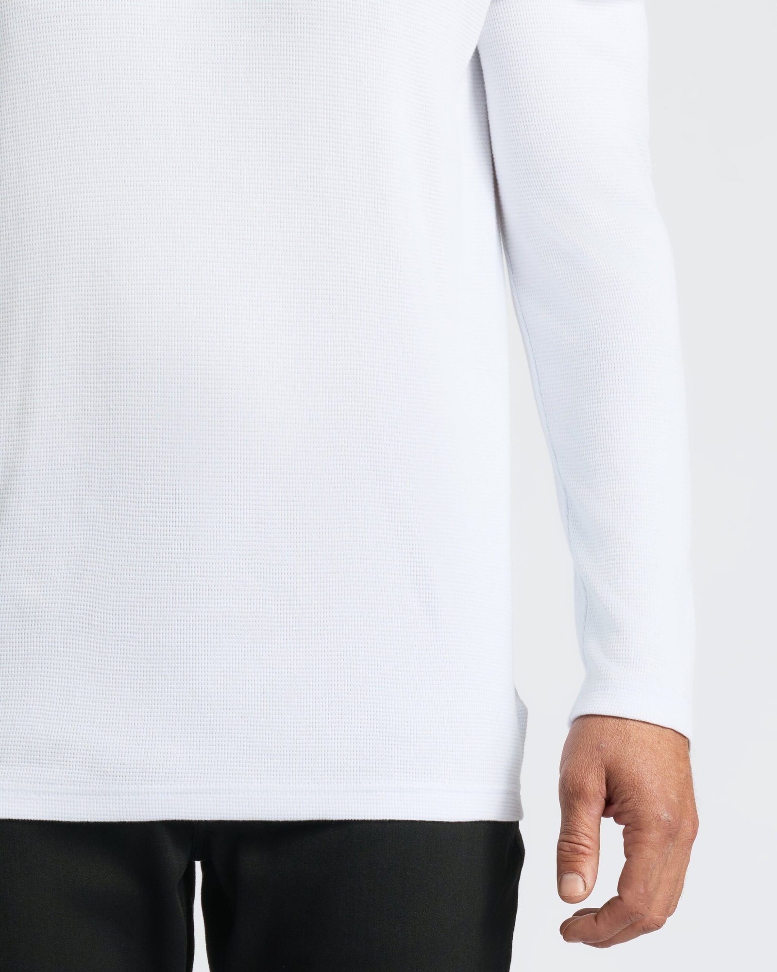 T-shirt manches longues gaufré col rond – Lot de 3 – Image 4