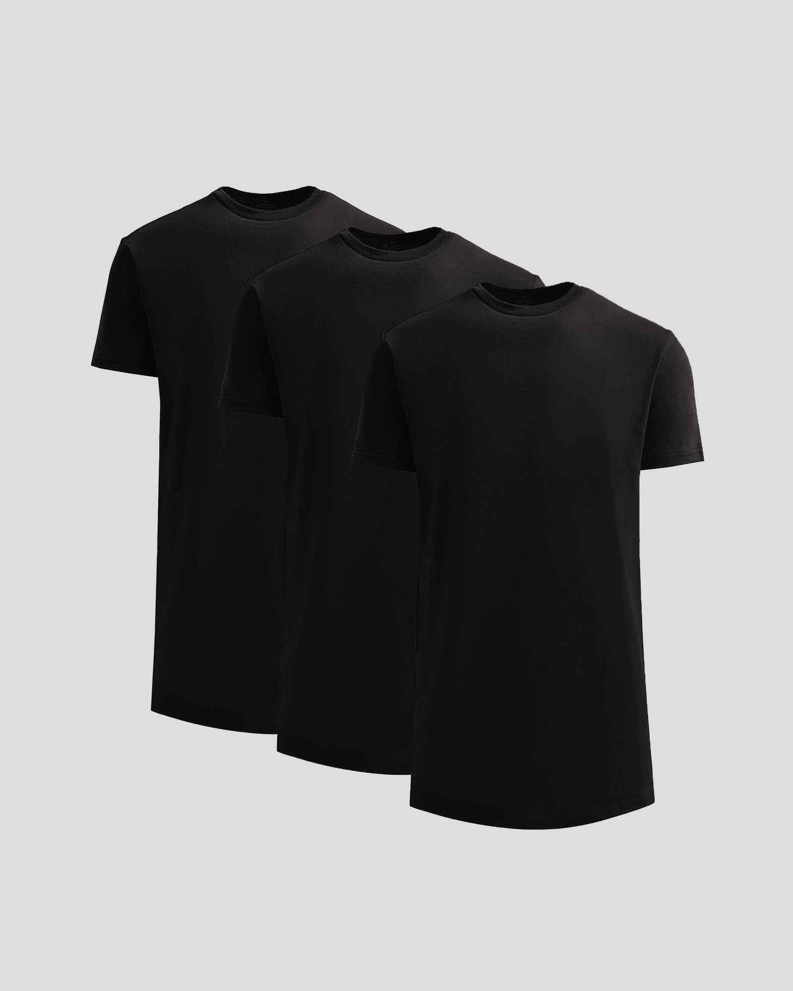 T-shirt épais bas arrondi Tall noir – Lot de 3